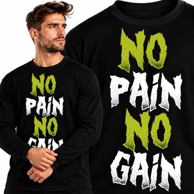 LONGSLEEVE NA SIŁOWNIĘ   NO PAIN NO GAIN 6
